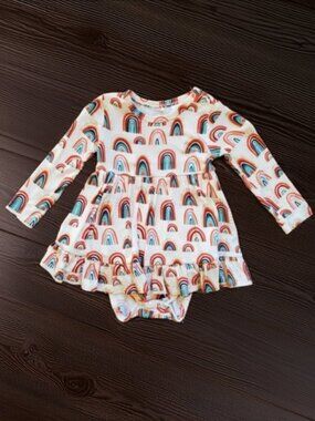 Posh Peanut Rainbow Twirl Skirt Dress Size 3-6m